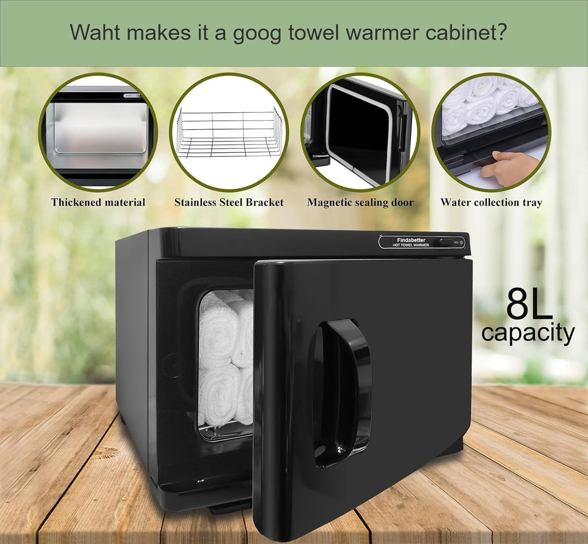 Findabetter professional towel warmer cabinet in stainless steel resists rust