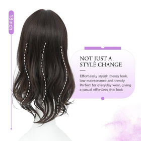 Large base with breathable weft on Fine Plus 18'' topper