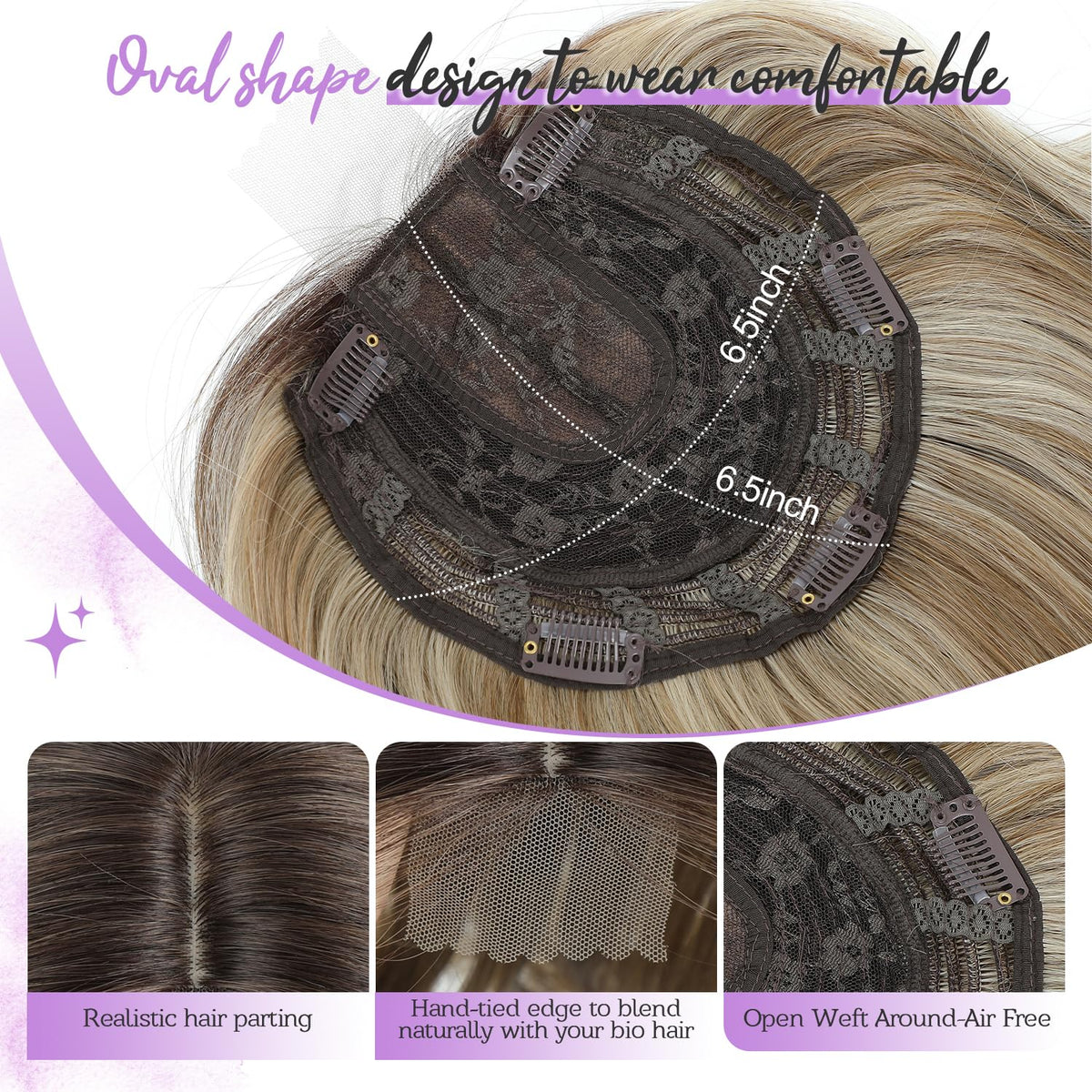 Fine Plus premium synthetic fiber keeps natural shine while maintaining styled waves.