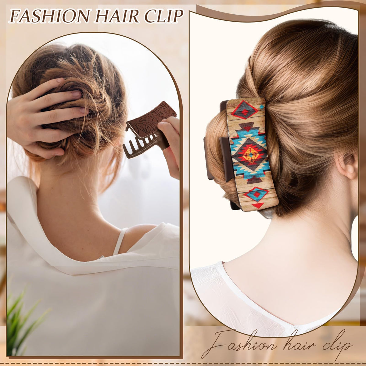FineCheer western hair clip features non-slip design for all hair types.
