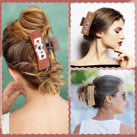 FineCheer western letter print clip for casual chic