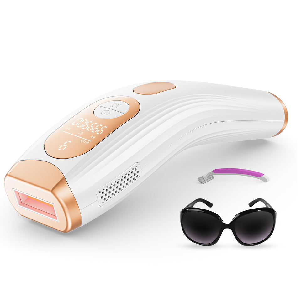Finequin laser hair removal device, front view for at-home use and smooth skin.