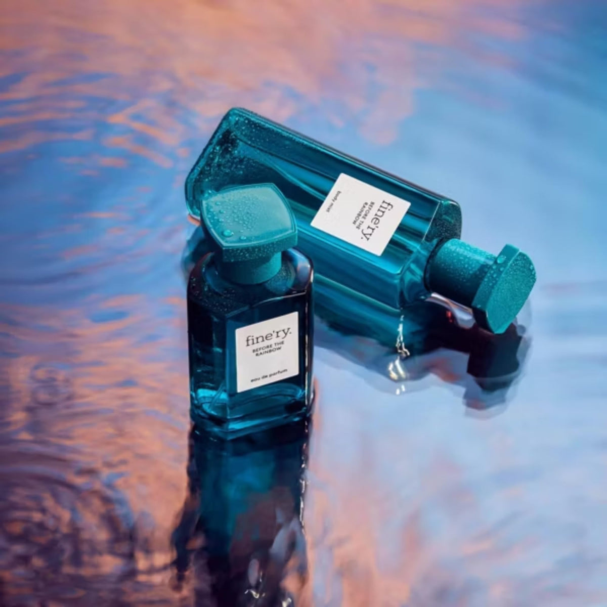 Fine'ry Sea Salt & Bergamot Mist on wrist—long-lasting unisex wear.