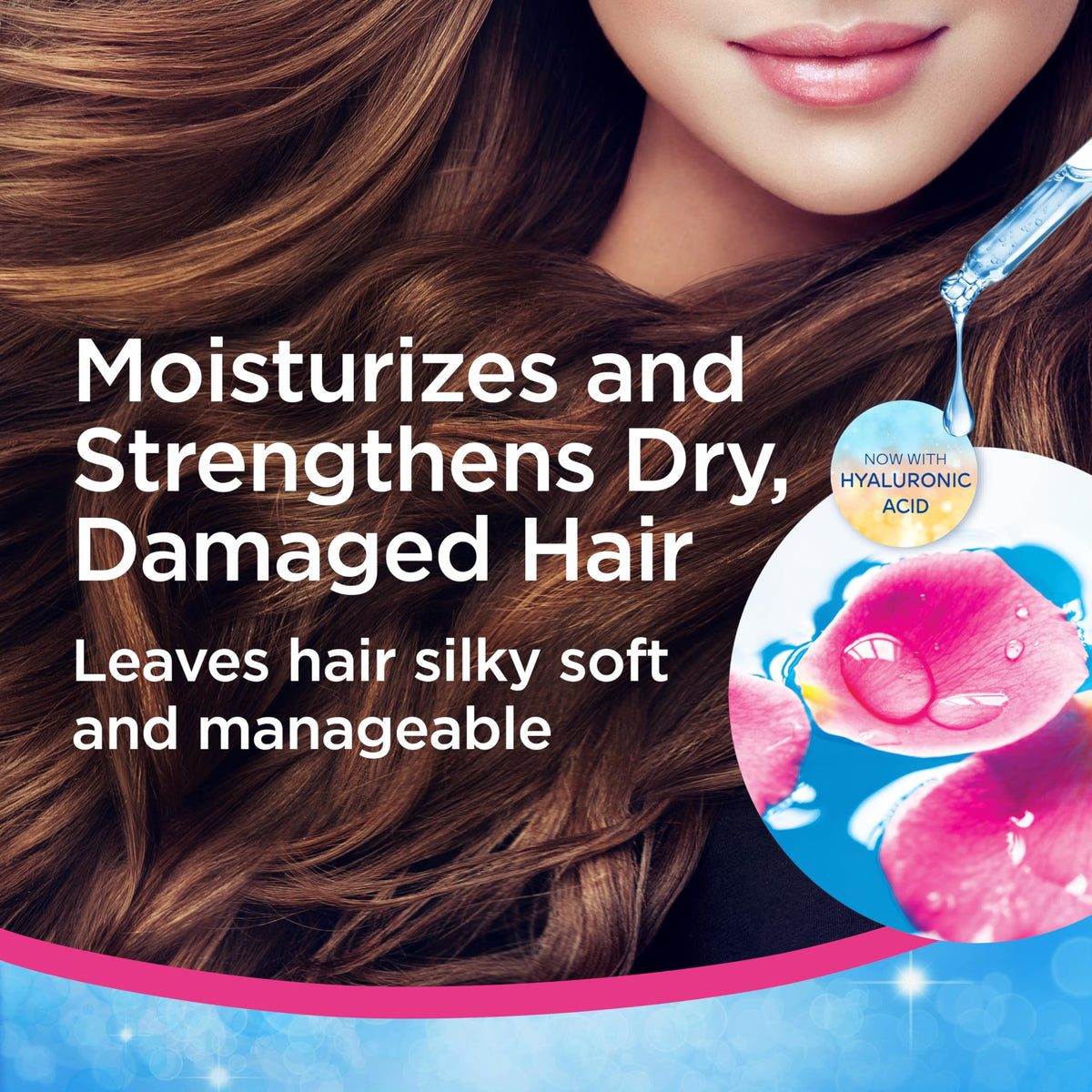 FINESSE Restore + Strengthen 2in1 label close-up highlighting key ingredients