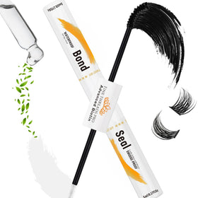 Fine Threads Pro Biotin Bond glue close-up for precise lash application.
