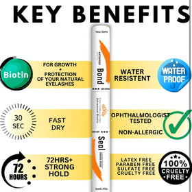Fine Threads Pro Biotin Seal dual-ended tip ready to lock lash clusters.