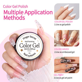 Finger Secret base and top coats seal color with shine