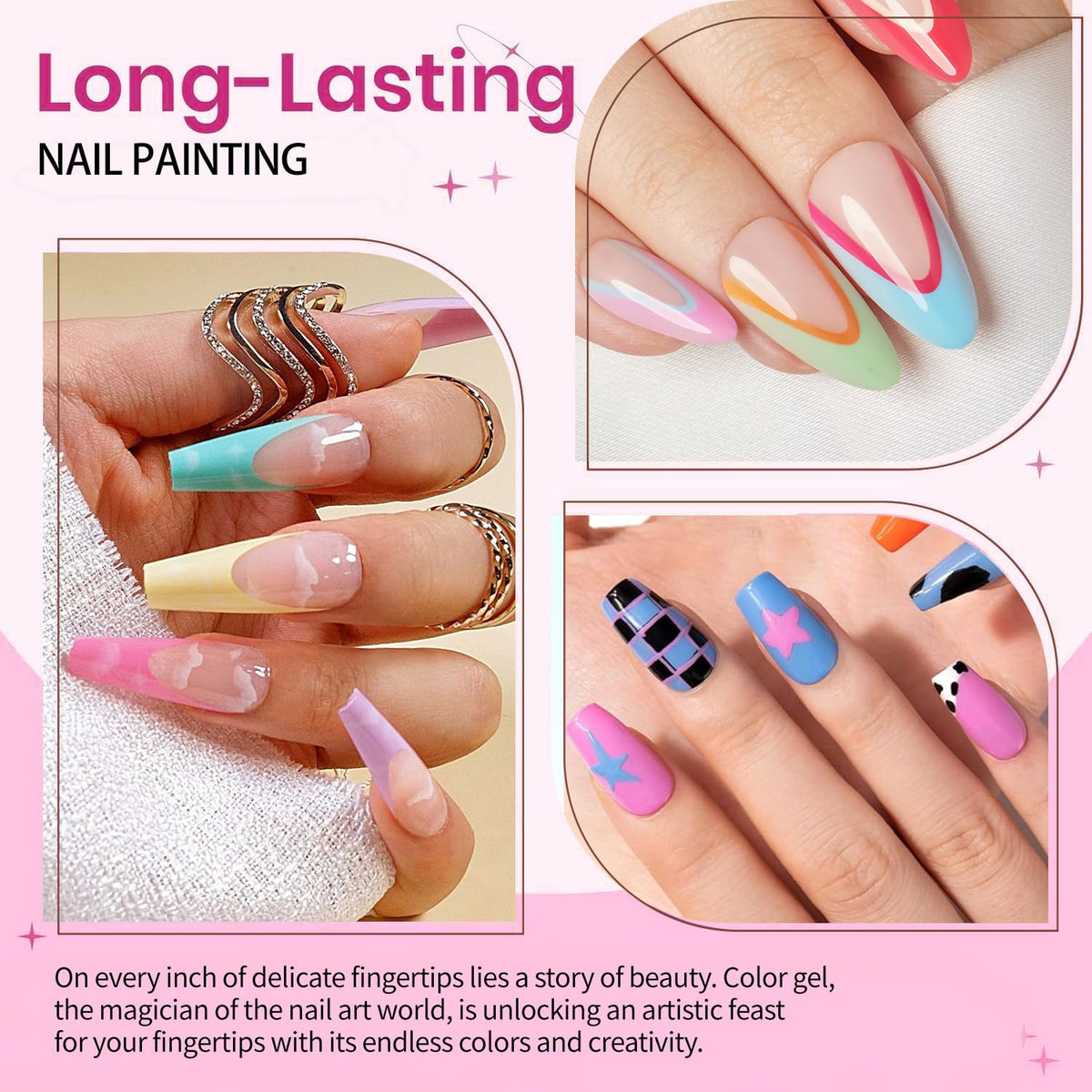 Finger Secret Magic Mirror pink gold and silver accents for a glamorous finish