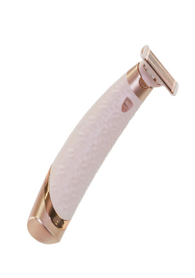 Finishing Touch Flawless Nu Razor with LED lights for precise dry shaving.
