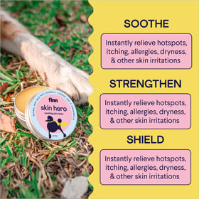 Finn Skin Hero ingredients closeup features olive oil and aloe