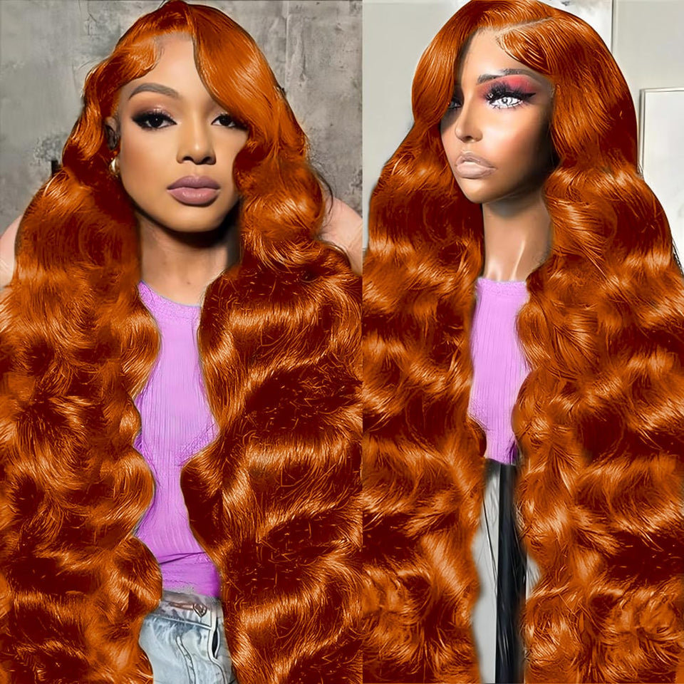 Finsa ginger wig 30-inch body wave front view for natural daily wear