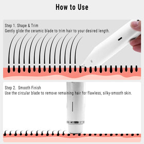 FIONOFY dual-head trimmer enables quick switch between trimming and shaving.