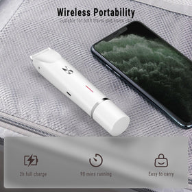 FIONOFY cordless bikini trimmer is travel-friendly and easy to charge.