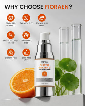 Fioraen Super C Serum application scene during daily routine.