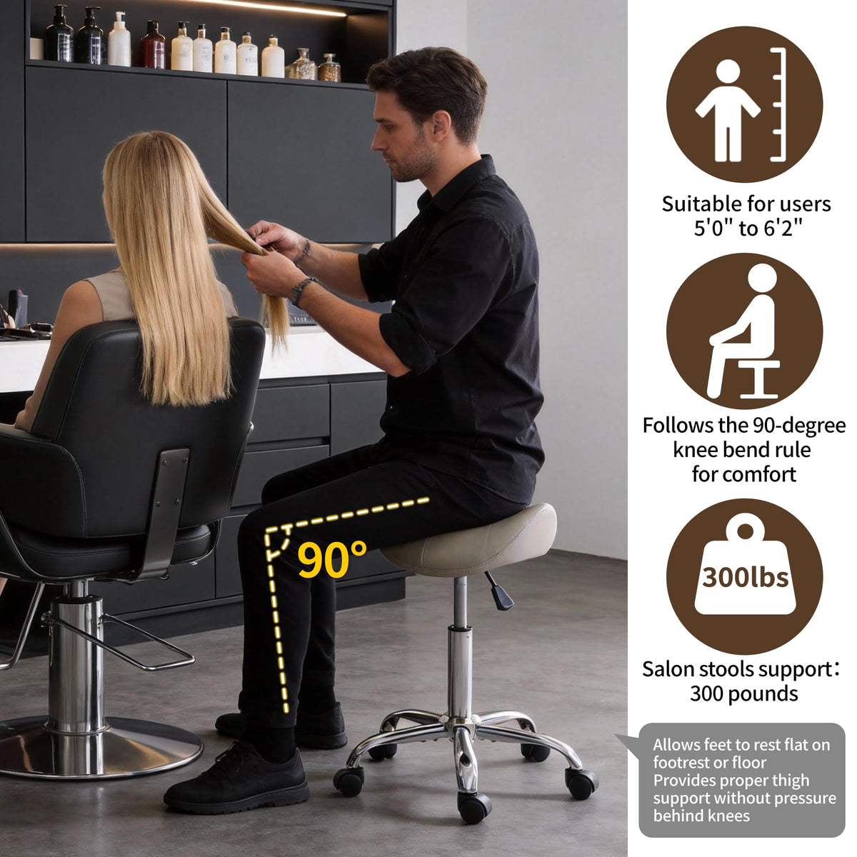FIRAVOE ergonomic saddle design supports natural hip opening for long days.