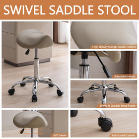 FIRAVOE saddle stool ideal for salons, clinics, and studios needing reliable seating.