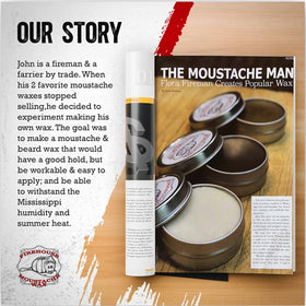Firehouse Moustache Wax all-weather performance for any conditions