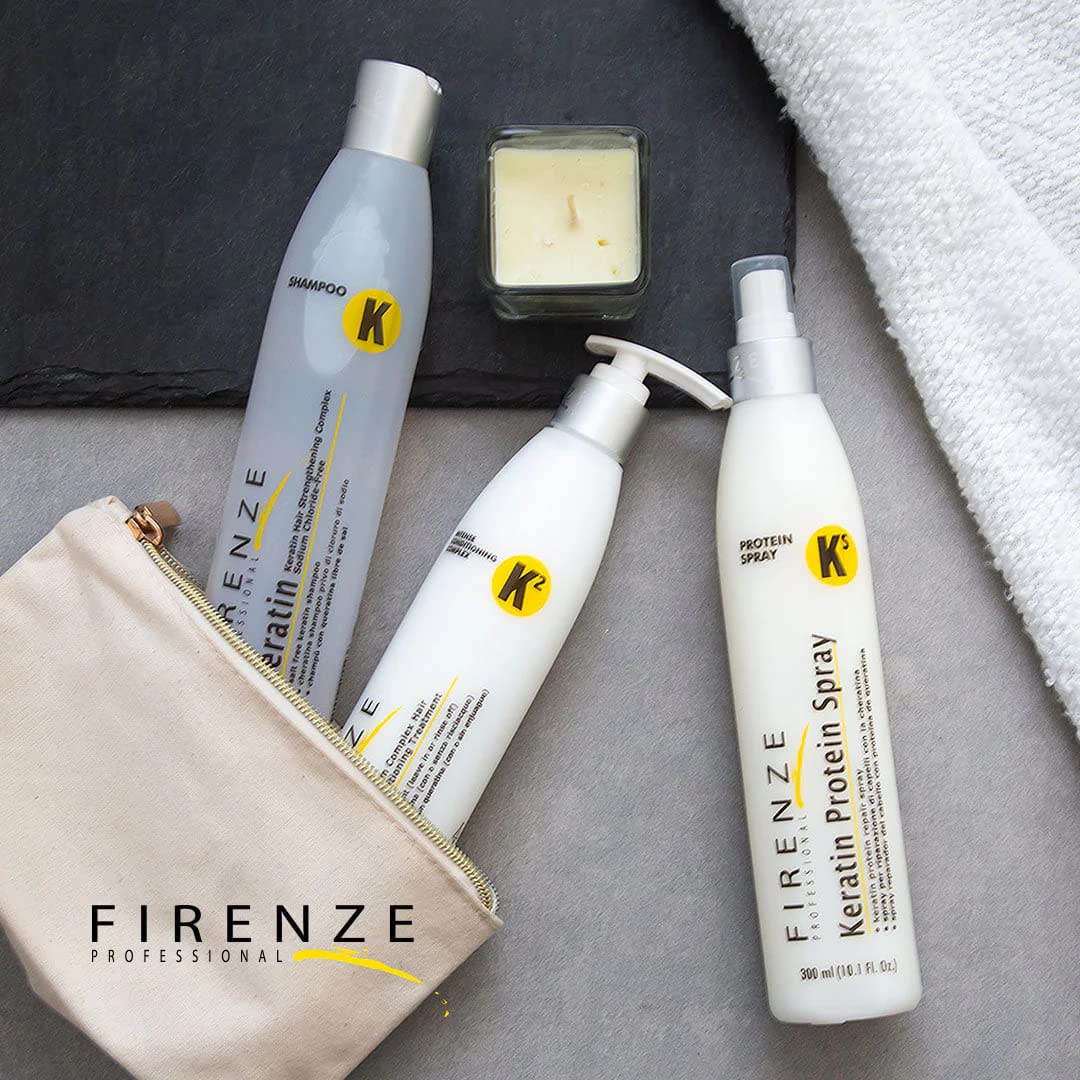 Firenze Professional Keratin KS after-use hair looks soft and shiny