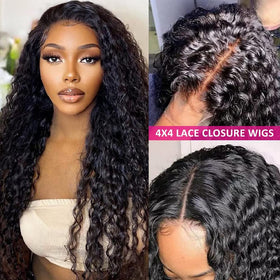 FIRIEYA 4x4 lace wig offers flexible parting options