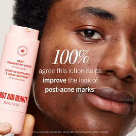 Skin after applying First Aid Beauty Lactic Lotion showing quick absorption