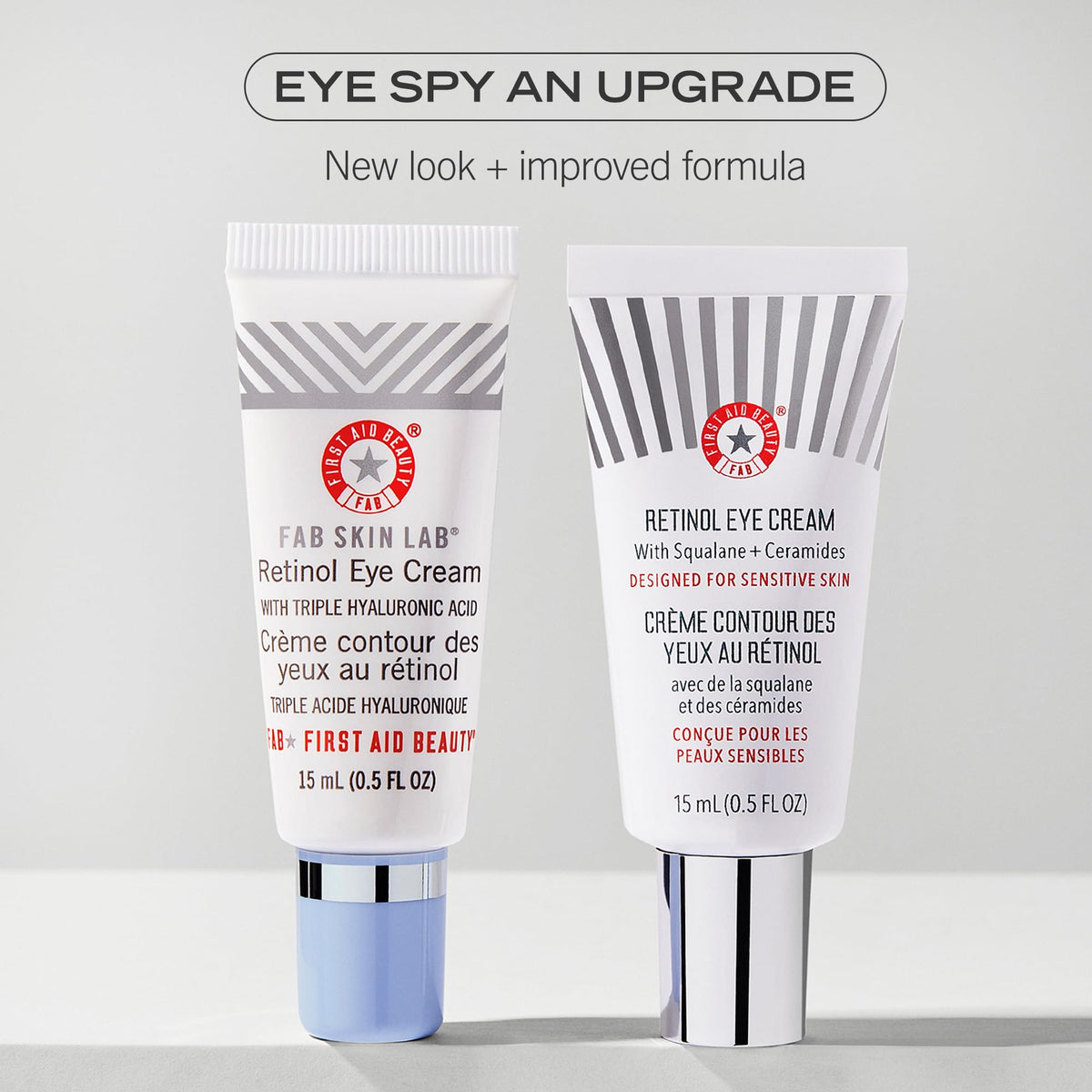 First Aid Beauty Retinol Eye Cream on makeup base, ready for concealment prep.