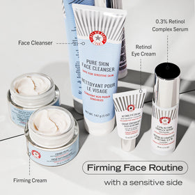 First Aid Beauty Retinol Eye Cream under-eye visual highlighting hydration.