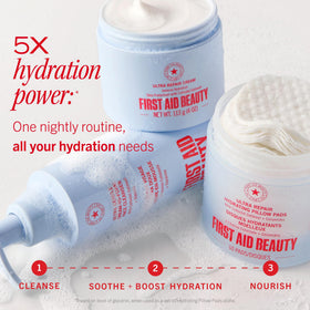 First Aid Beauty 28-count pillow pads package for daily hydration routines