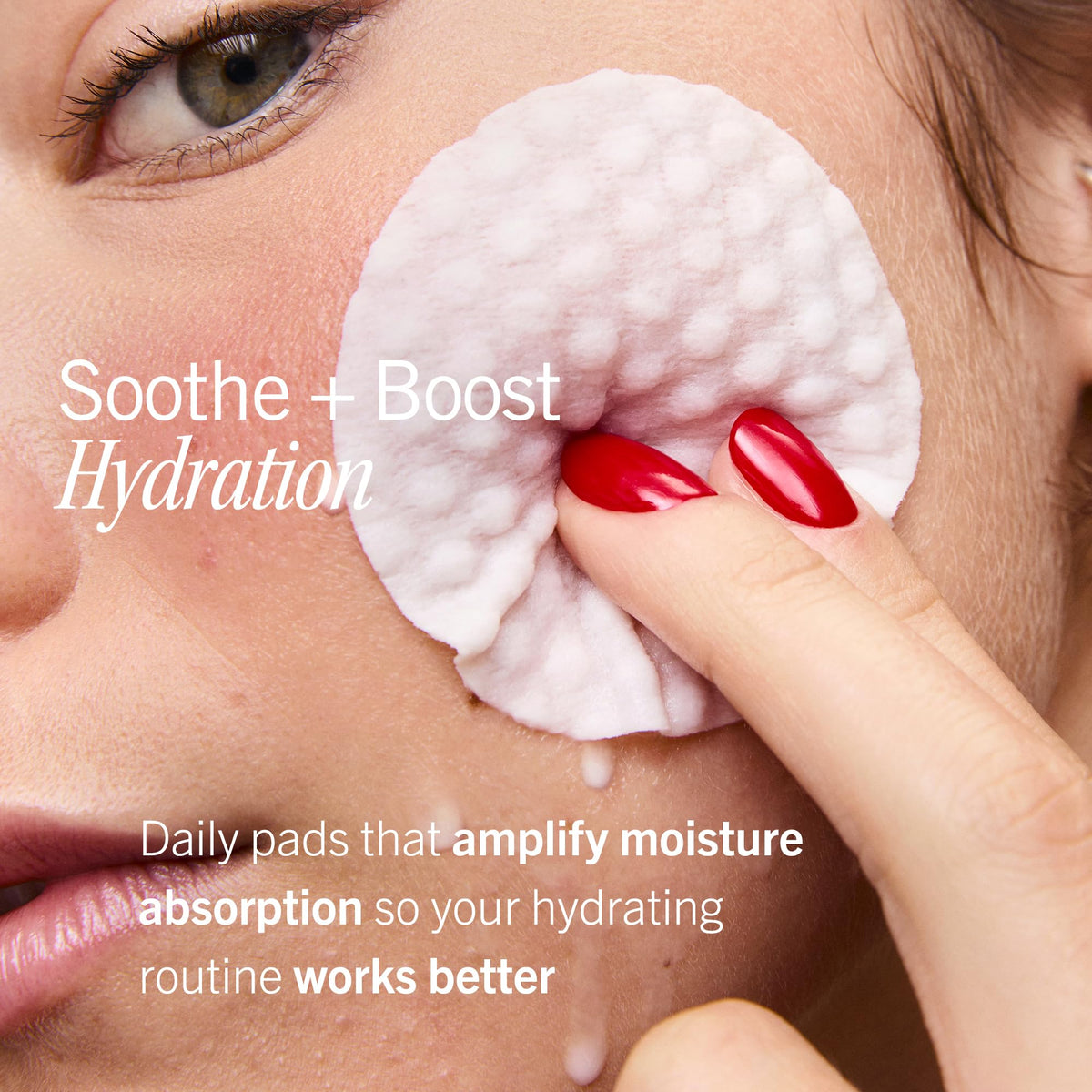 First Aid Beauty pillow pad applied as a spot treatment to extra dry areas