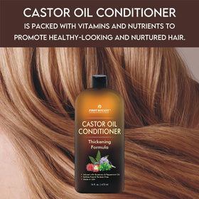 First Botany Castor Oil Conditioner creamy texture enhances moisture.