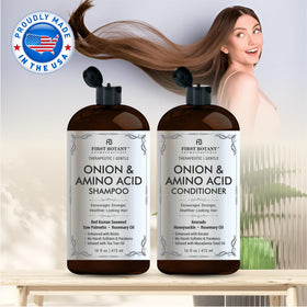 First Botany conditioner bottle highlighting moisturizing formula with oils.