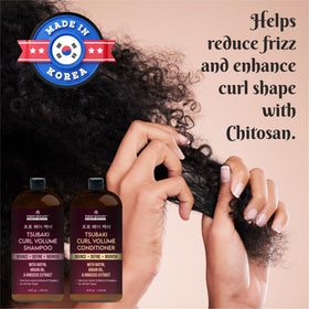 First Botany Curl Volume Conditioner application on hair showing smooth defined strands