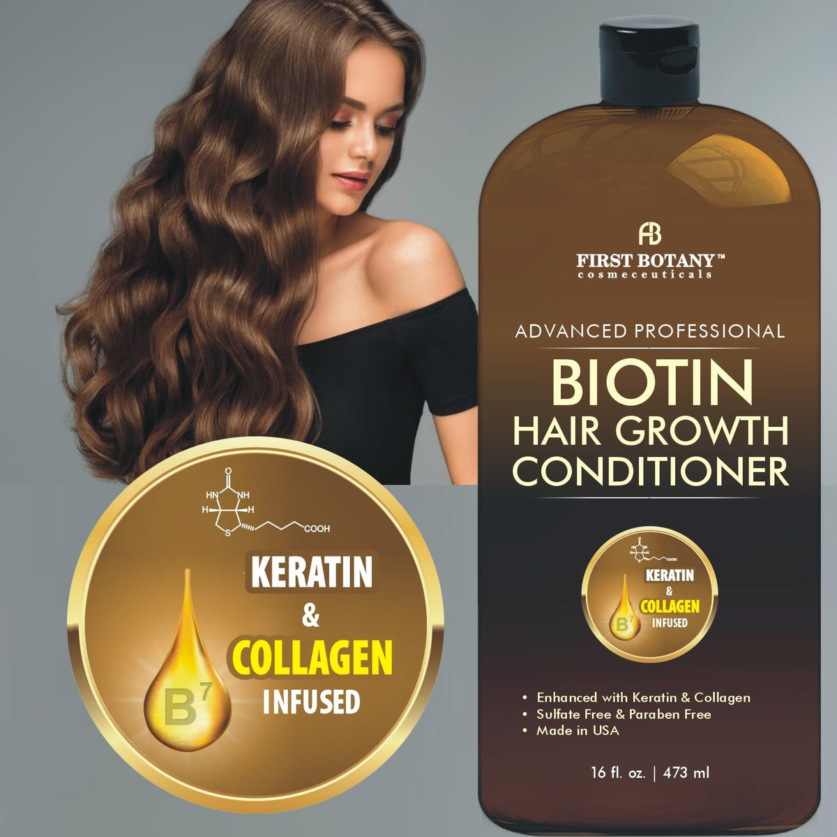 First Botany conditioner closeup highlighting creamy coconut lather for nourished hair