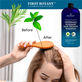 First Botany Peppermint Rosemary Shampoo lather nourishes the scalp gently.