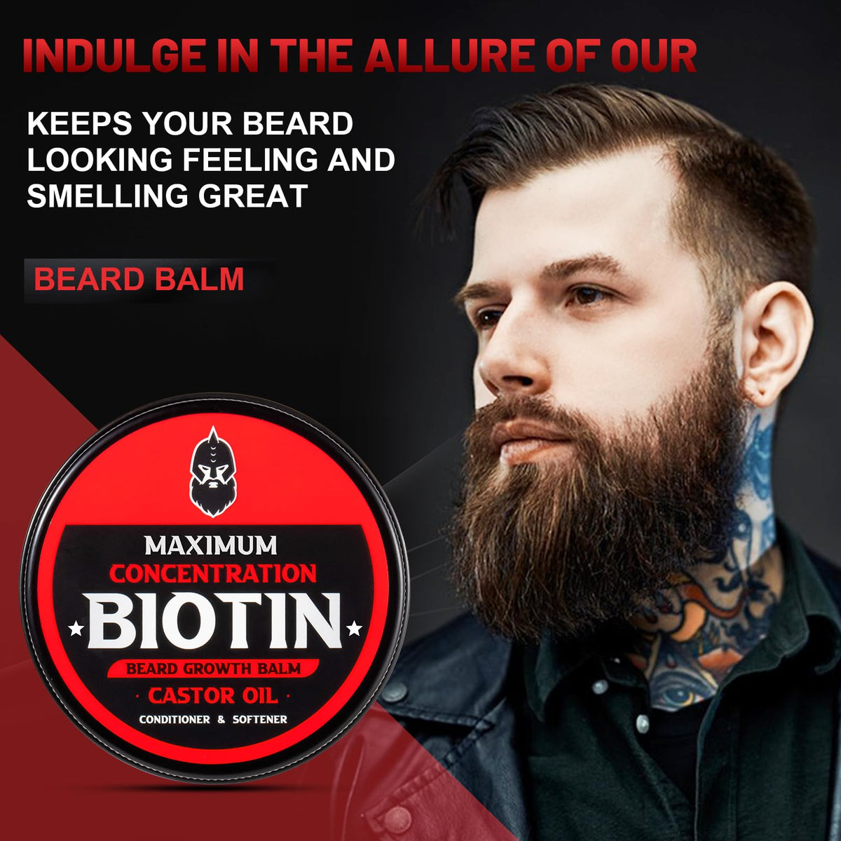 First Melody beard balm with argan oil for nourishing shine.
