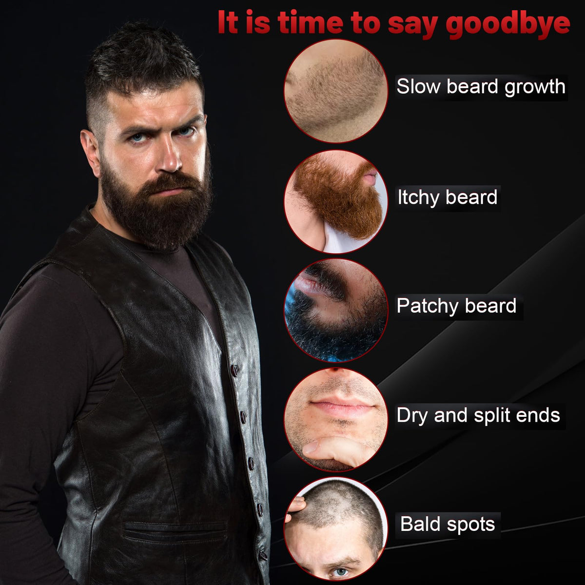 First Melody balm being worked into beard for even coverage.
