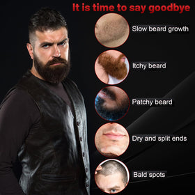 First Melody balm being worked into beard for even coverage.