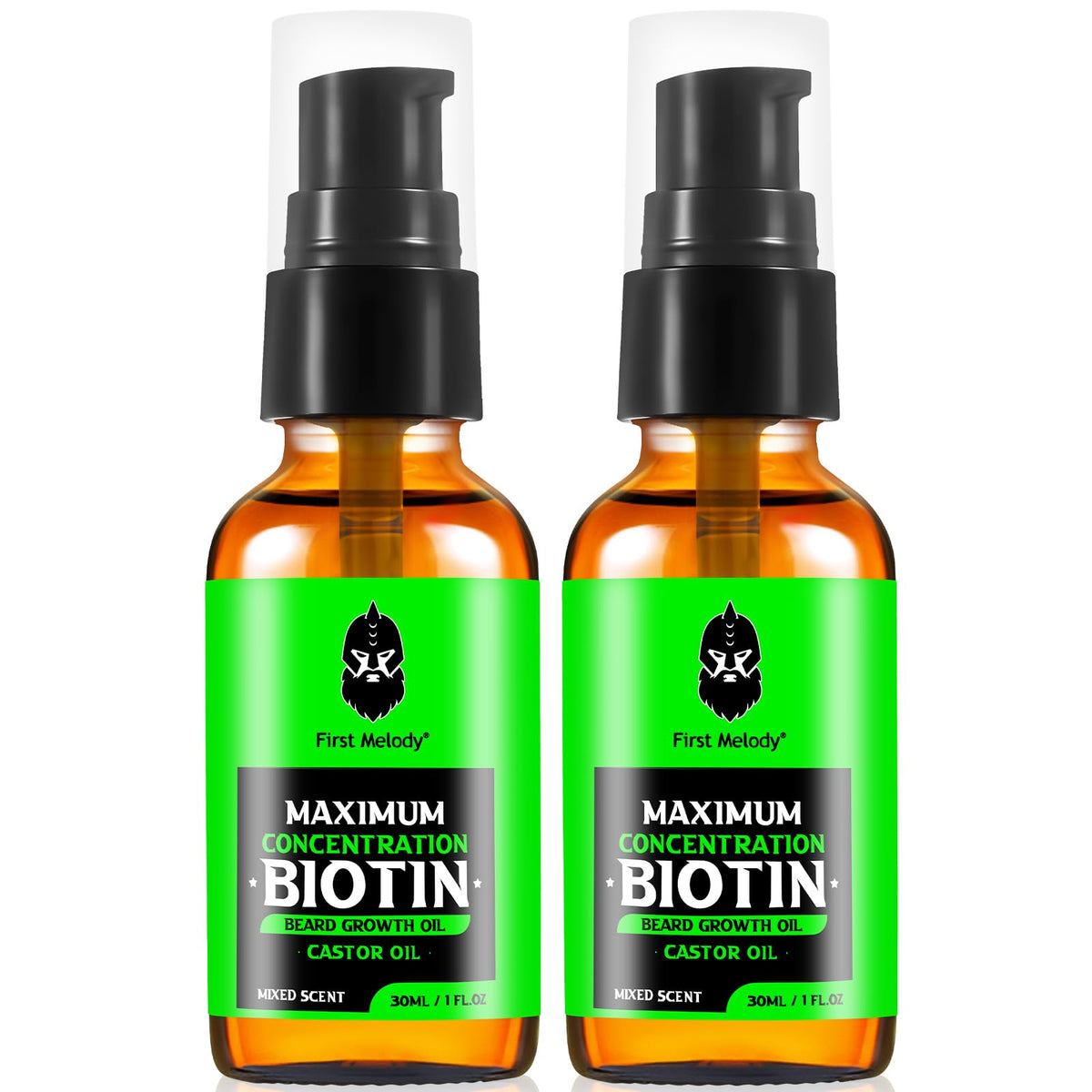 First Melody Beard Oil bottle closeup showing nourishing blend for fuller-looking beard