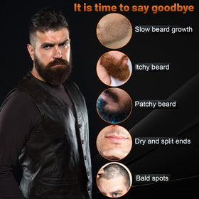 Daily-use routine shot suggests simple steps for beard care.