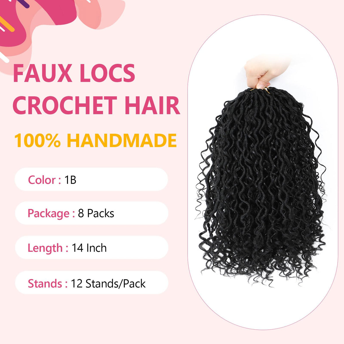 FIRSTCYH HAIR full-head boho locs for a vibrant, ready-to-wear look.