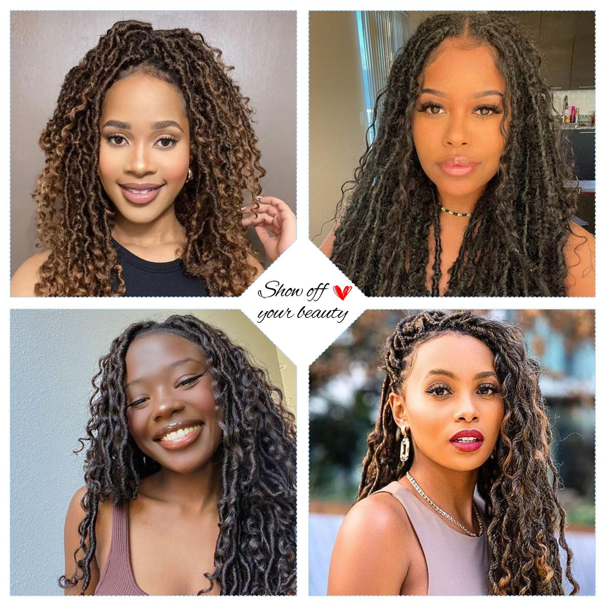 FIRSTCYH HAIR goddess locs with curly ends for voluminous texture.