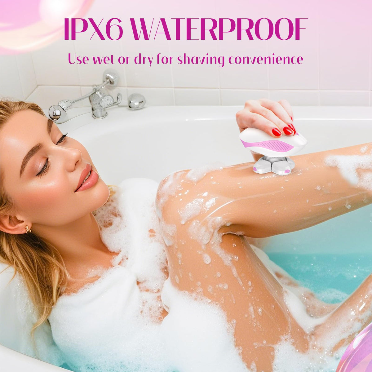 Fishcovers waterproof shaver designed for use in the shower.