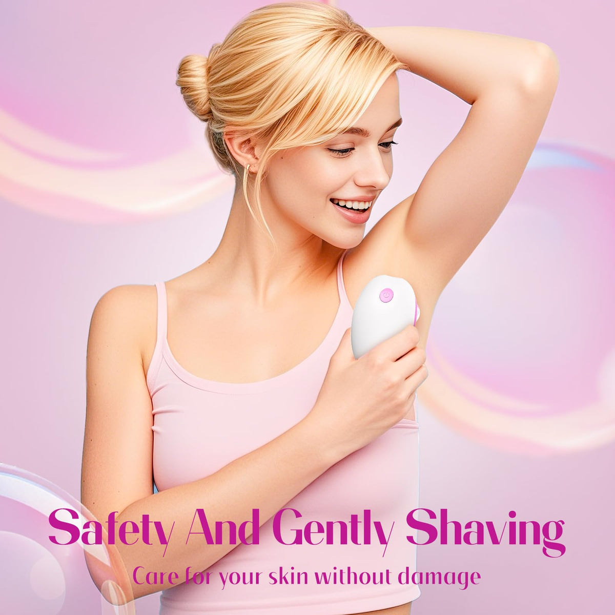 Fishcovers anti-slip grip razor ensuring secure handling in the shower.