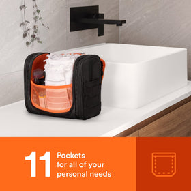 Smart organization for shaving, skincare, and toothbrush routines on the go
