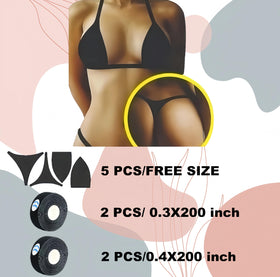 FITHUGOO adhesive bikini tape for spray tan delivers secure, comfortable fit.