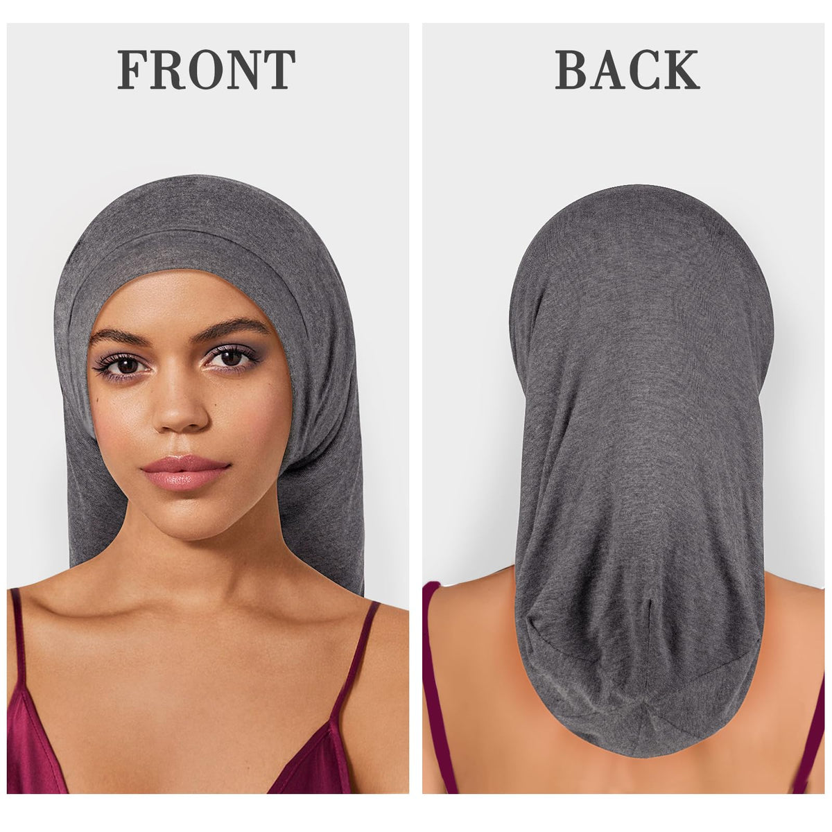 Adjustable elastic band on the Fittia bonnet secures a comfortable fit.