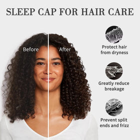 Durable, washable satin bonnet keeps hairstyles intact through daily routines.