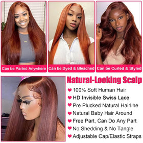 Fiumer breathable virgin hair lace front wig with baby hairs