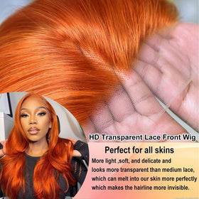 Fiumer ginger wig 180 density offers full soft hair without heaviness