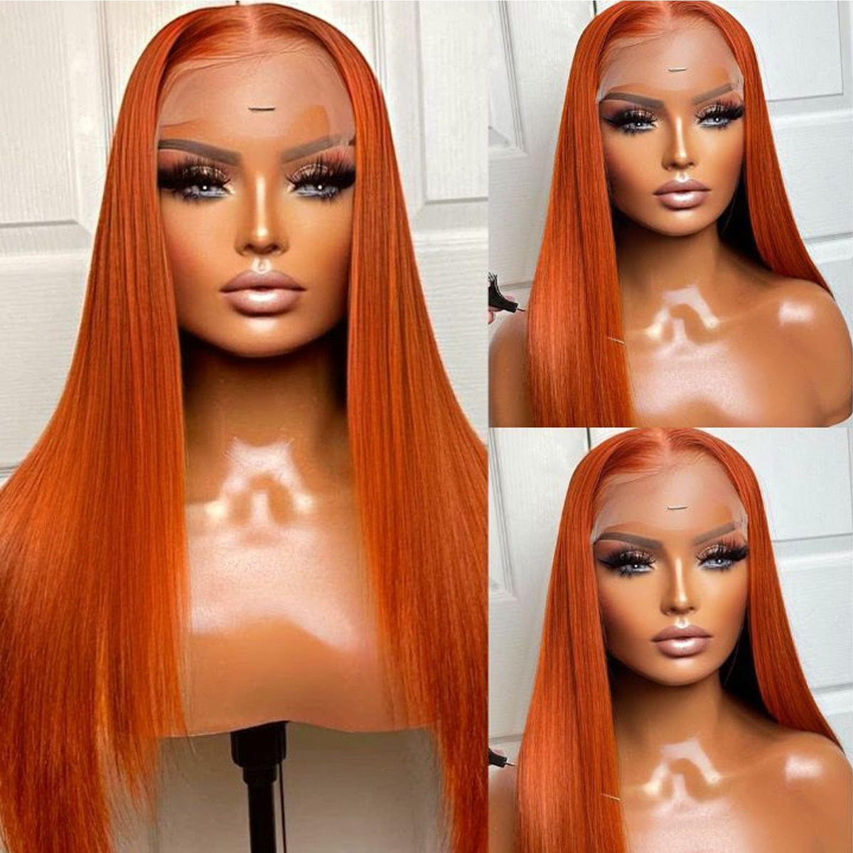 Fiumer ginger wig pre-plucked cap enables quick natural styling
