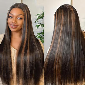 Fiumer 13x6 transparent lace front wig reveals natural hairline with baby hairs